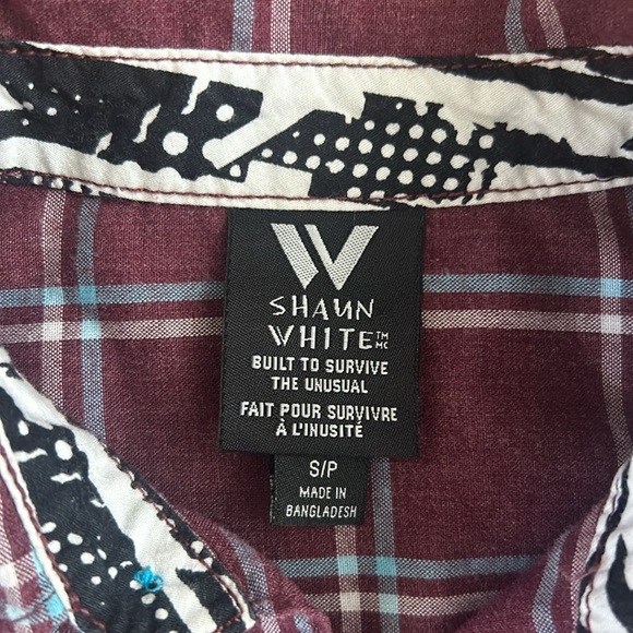 Shawn White boys plaid button down short sleeve. - Picture 3 of 3